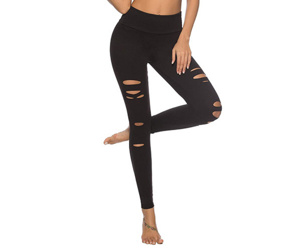 Women's 6-Pack Fashion Sides Ripped Footless Leggings